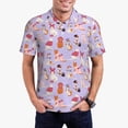 thumbnail image 1 of Daiia Fashionable Cats Pattern Men’s Polo Shirts,Solid Deck Shirt,Classic Fit, Breathable Cotton Polo for Casual and Sport Wear-4X-Large, 1 of 7