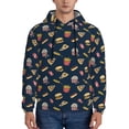 thumbnail image 1 of Daiia Fast Food for Men's Fashion Hoodies & Sweatshirts with Kangaroo Pocket Hooded Sweatshirt Breathable & Moisture Wicking-X-Large, 1 of 7
