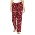thumbnail image 1 of Daiia Festive Reindeer Women's Sleep Pant with Pockets and Drawstring,Pajama Pants-XX-Large, 1 of 9