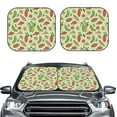 thumbnail image 1 of Daiia Finger Lime Fruits 2PCS Car Windshield Sun Shade, Foldable Sun Shield for Car Front Window, Auto Sun Blocker Visor Protector Universal for Truck SUV Pickup-Small, 1 of 7