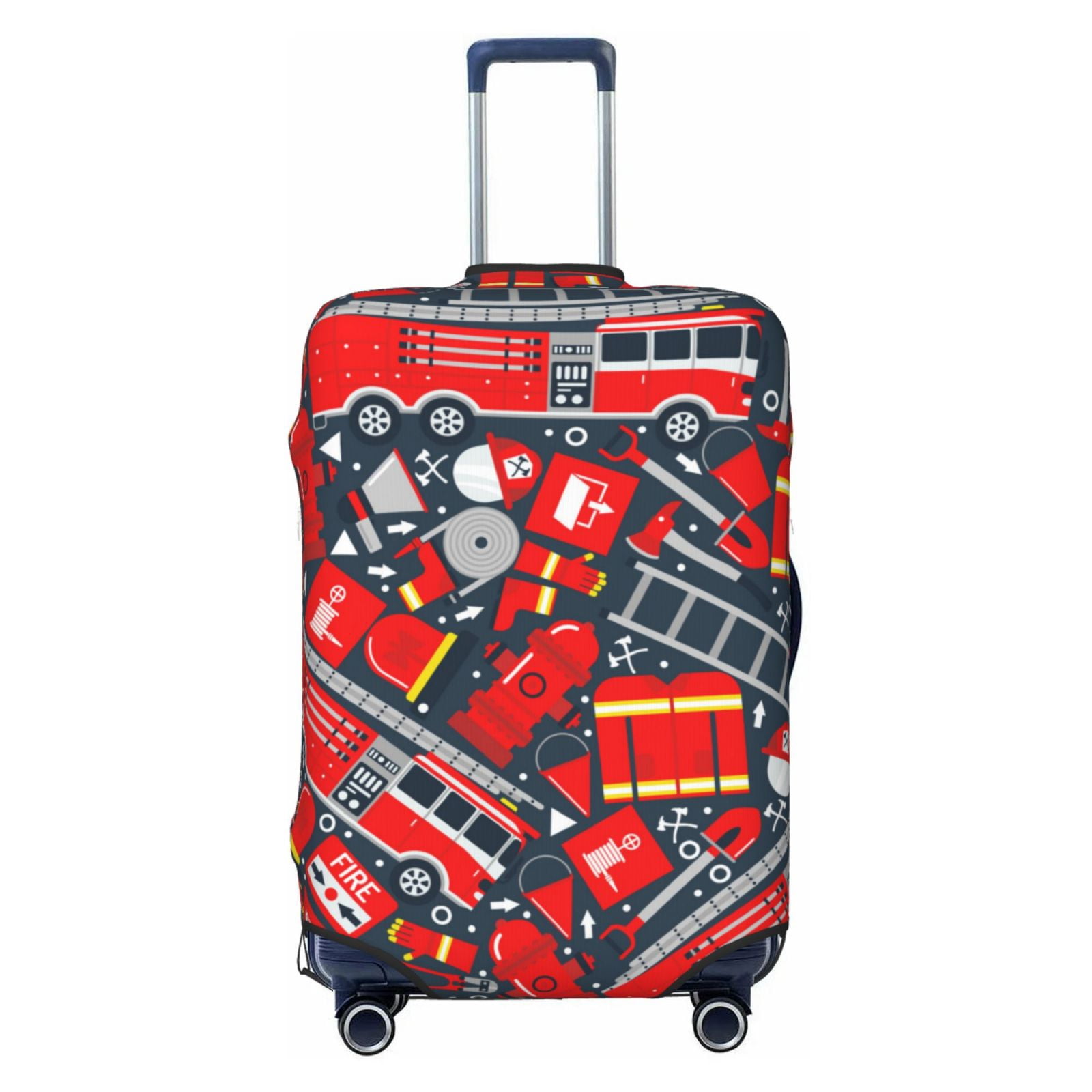 Fire Flame Pattern Print Luggage Cover Protector