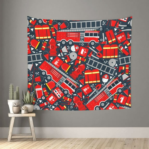Daiia Fire Sign Pattern Tapestry 60x51 Inches Wall Hanging Tapestry Artistic Wall Hanging Bedroom Wall Decor Living Room Tapestry Dorm Room Decor