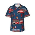 thumbnail image 1 of Daiia Fire Truck 1 Hawaiian Shirt for Men Gentle Cotton Regular Short Sleeve Casual-3X-Large, 1 of 9