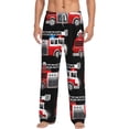 thumbnail image 1 of Daiia Fire and Rescue Truck Men's Sleep Pant with Pockets and Drawstring,Pajama Pants-Large, 1 of 9