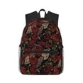 thumbnail image 1 of Daiia Fishbone Rose School Backpack for Men Women, Unisex Large Waterproof Bookbag Schoolbag Casual Daypack for High School/College/Teens/Travel/Work Black, 1 of 8