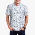 thumbnail image 1 of Daiia Fitness Guru Pattern Men’s Polo Shirts,Solid Deck Shirt,Classic Fit, Breathable Cotton Polo for Casual and Sport Wear-Small, 1 of 7