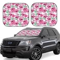 thumbnail image 1 of Daiia Flamingo 2PCS Car Windshield Sun Shade, Foldable Sun Shield for Car Front Window, Auto Sun Blocker Visor Protector Universal for Truck SUV Pickup-Small, 1 of 7