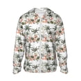 thumbnail image 1 of Daiia Flamingo Palm Trees UPF 50+ Sun Protection Hoodie Jacket Lightweight Long Sleeve Sun Shirt for Women Men with Pocket Hiking Outdoor-3X-Large, 1 of 9