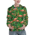 thumbnail image 1 of Daiia Flamingo Pattern Women's Fashion Hoodies & Sweatshirts with Kangaroo Pocket Hooded Sweatshirt with Eye-catching Drawstrings-Small, 1 of 7