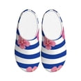 thumbnail image 1 of Daiia Flamingo Print Women’s Fuzzy Slippers Memory Foam Lightweight House Shoes Cozy Loafer Flannel House Shoes-44/45, 1 of 7