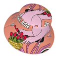 thumbnail image 1 of Daiia Flamingo Riding a Bicycle Pattern Bucket Hat - Trendy Cotton Sun Hat for Beach, Golf, Fishing - Fun Outdoor Vacation Boonie for Men and Women, 1 of 1