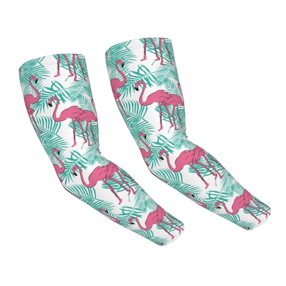 Daiia Flamingo UV Sun Protection Arm Sleeves - Cooling Compression Arm Sleeve - Sports & UV Arm Sleeves for Men & Women