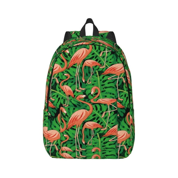 Daiia Flamingo Vintage Canvas Backpack for Men and Women ,Hiking Backpack,Travel Laptop Bag for School,Large Capacity Backpack