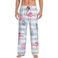 thumbnail image 1 of Daiia Flamingo and Pineapple Men's Sleep Pant with Pockets and Drawstring,Pajama Pants-X-Large, 1 of 9