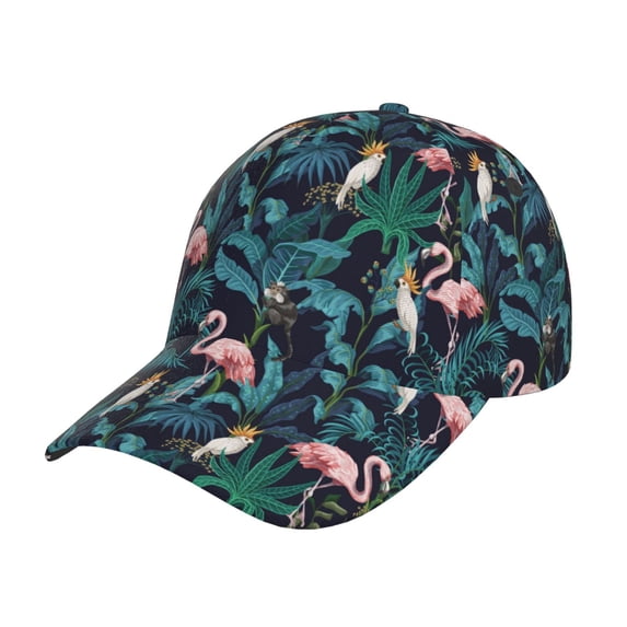 Daiia Flamingos And Birds print Baseball Cap Men Women Golf Dad Hat Adjustable Original Classic Low Profile Hat Unconstructed Plain Cap