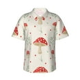thumbnail image 1 of Daiia Flat Mushrooms Hawaiian Shirt for Men Gentle Cotton Regular Short Sleeve Casual-Small, 1 of 9