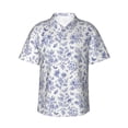 thumbnail image 1 of Daiia Floral Butterfly Hawaiian Shirt for Men Gentle Cotton Regular Short Sleeve Casual-XX-Large, 1 of 9