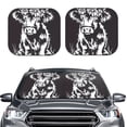 thumbnail image 1 of Daiia Floral Cow Silhouette 2PCS Car Windshield Sun Shade, Foldable Sun Shield for Car Front Window, Auto Sun Blocker Visor Protector Universal for Truck SUV Pickup-Large, 1 of 7