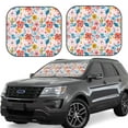 thumbnail image 1 of Daiia Floral Ditsy 2PCS Car Windshield Sun Shade, Foldable Sun Shield for Car Front Window, Auto Sun Blocker Visor Protector Universal for Truck SUV Pickup-Large, 1 of 7