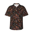 thumbnail image 1 of Daiia Floral Hawaiian Shirt for Men Gentle Cotton Regular Short Sleeve Casual-Large, 1 of 9