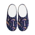Daiia Floral Hippie Mushrooms Print Women’s Fuzzy Slippers Memory Foam