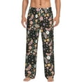 thumbnail image 1 of Daiia Floral Insects Men's Sleep Pant with Pockets and Drawstring,Pajama Pants-Small, 1 of 9