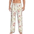 thumbnail image 1 of Daiia Floral Men's Sleep Pant with Pockets and Drawstring,Pajama Pants-Large, 1 of 9