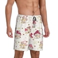 thumbnail image 1 of Daiia Floral Mushroom Mens Woven Stretch Pajama Short,Short Pajama Pants-4X-Large, 1 of 1