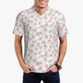 thumbnail image 1 of Daiia Floral Pattern Men’s Polo Shirts,Solid Deck Shirt,Classic Fit, Breathable Cotton Polo for Casual and Sport Wear-4X-Large, 1 of 7