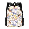 thumbnail image 1 of Daiia Floral Puppy Backpack for Men and Women -Durable Backpack Large Capacity, Water-Resistant Bag with Adjustable Straps and Laptop Compartment, 1 of 9