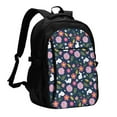 thumbnail image 1 of Daiia Floral Rabbit Pattern USB Charging Backpack for Men and Women, Anti-Theft Backpack,Travel Backpack,School Backpack,College Backpack,Laptop Backpack, 1 of 7