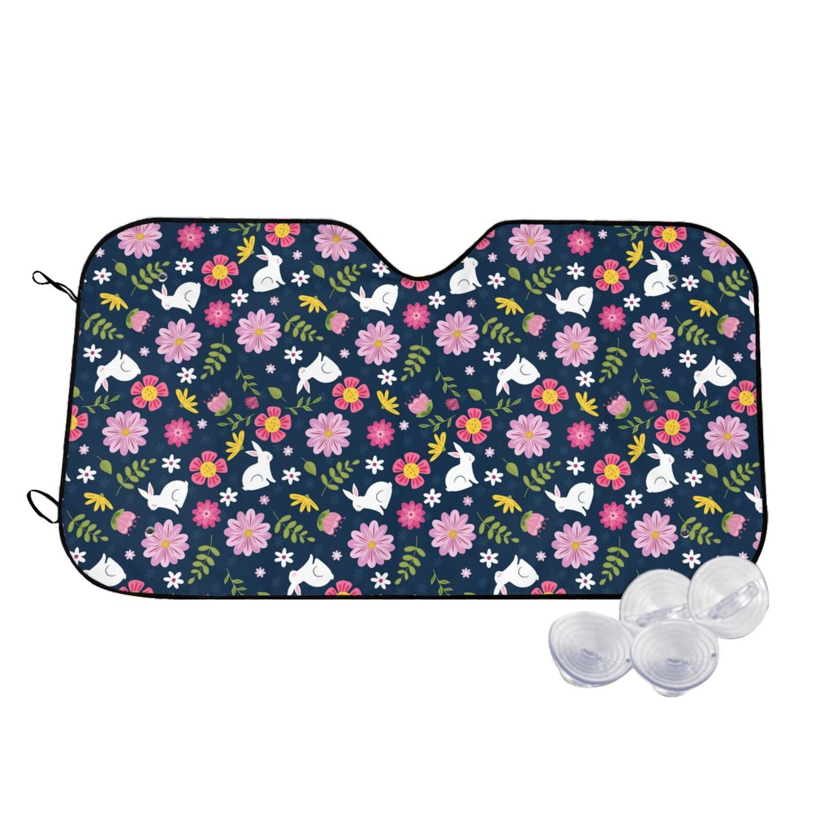 Cloud Bunny Rabbit Pattern Print Car Sun Shade