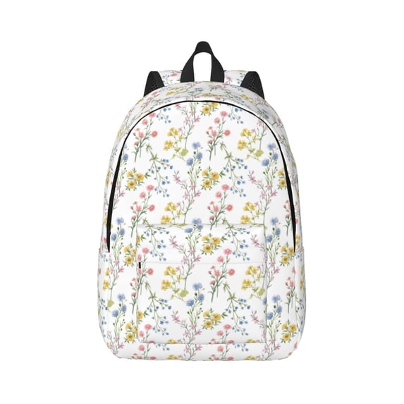 Daiia Floral Vintage Canvas Backpack for Men and Women ,Hiking Backpack,Travel Laptop Bag for School,Large Capacity Backpack