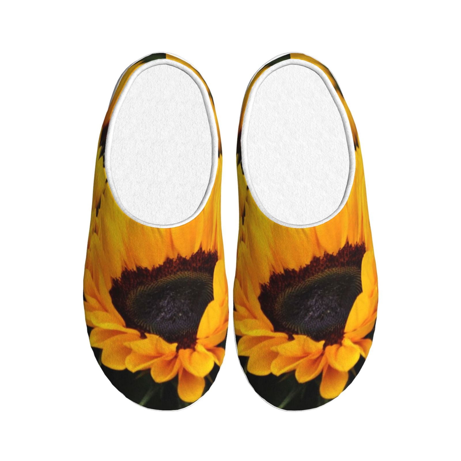 Yellow Sunflower Print Women's High Top Shoes