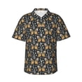 thumbnail image 1 of Daiia Flower Butterfly Hawaiian Shirt for Men Gentle Cotton Regular Short Sleeve Casual-X-Large, 1 of 9
