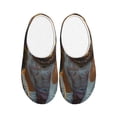thumbnail image 1 of Daiia Flower Field Cute Bulldog Print Women’s Fuzzy Slippers Memory Foam Lightweight House Shoes Cozy Loafer Flannel House Shoes-40/41, 1 of 7