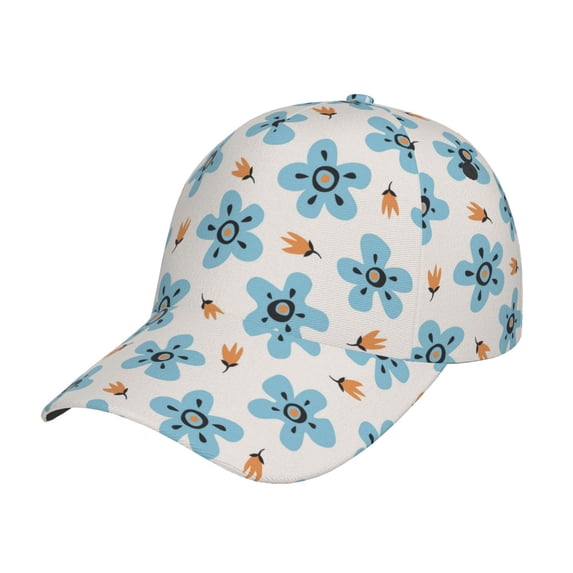 Daiia Flower Leaves print Baseball Cap Men Women Golf Dad Hat Adjustable Original Classic Low Profile Hat Unconstructed Plain Cap