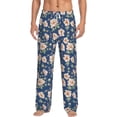 thumbnail image 1 of Daiia Flower Men's Sleep Pant with Pockets and Drawstring,Pajama Pants-XX-Large, 1 of 9