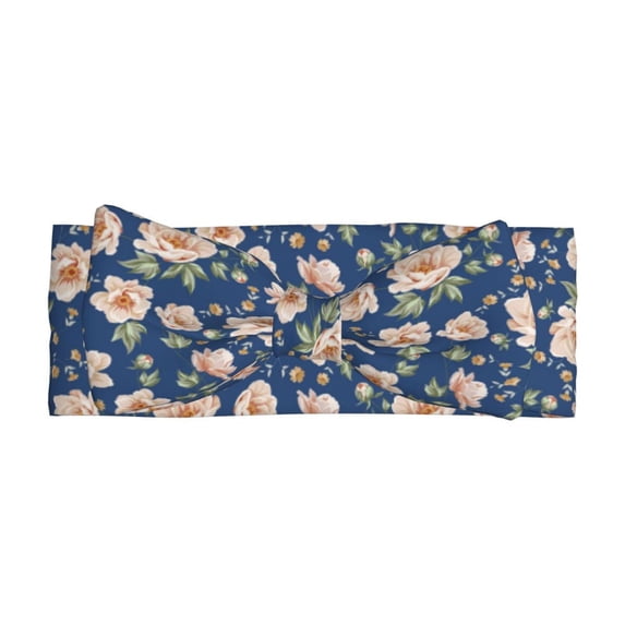 Daiia Flower Printed Handmade Baby Headbands Soft Stretchy Hair Bands with Bows for Newborn Infant Baby Toddler Girls
