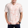 thumbnail image 1 of Daiia Flower Rabbit Pattern Men’s Polo Shirts,Solid Deck Shirt,Classic Fit, Breathable Cotton Polo for Casual and Sport Wear-Large, 1 of 7