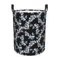 thumbnail image 1 of Daiia Flower Round Laundry Basket with Handles Thickened Waterproof Circular hamper,Dirty Clothes Storage Basket for Bedroom,Bathroom,College Dorm-Small, 1 of 8