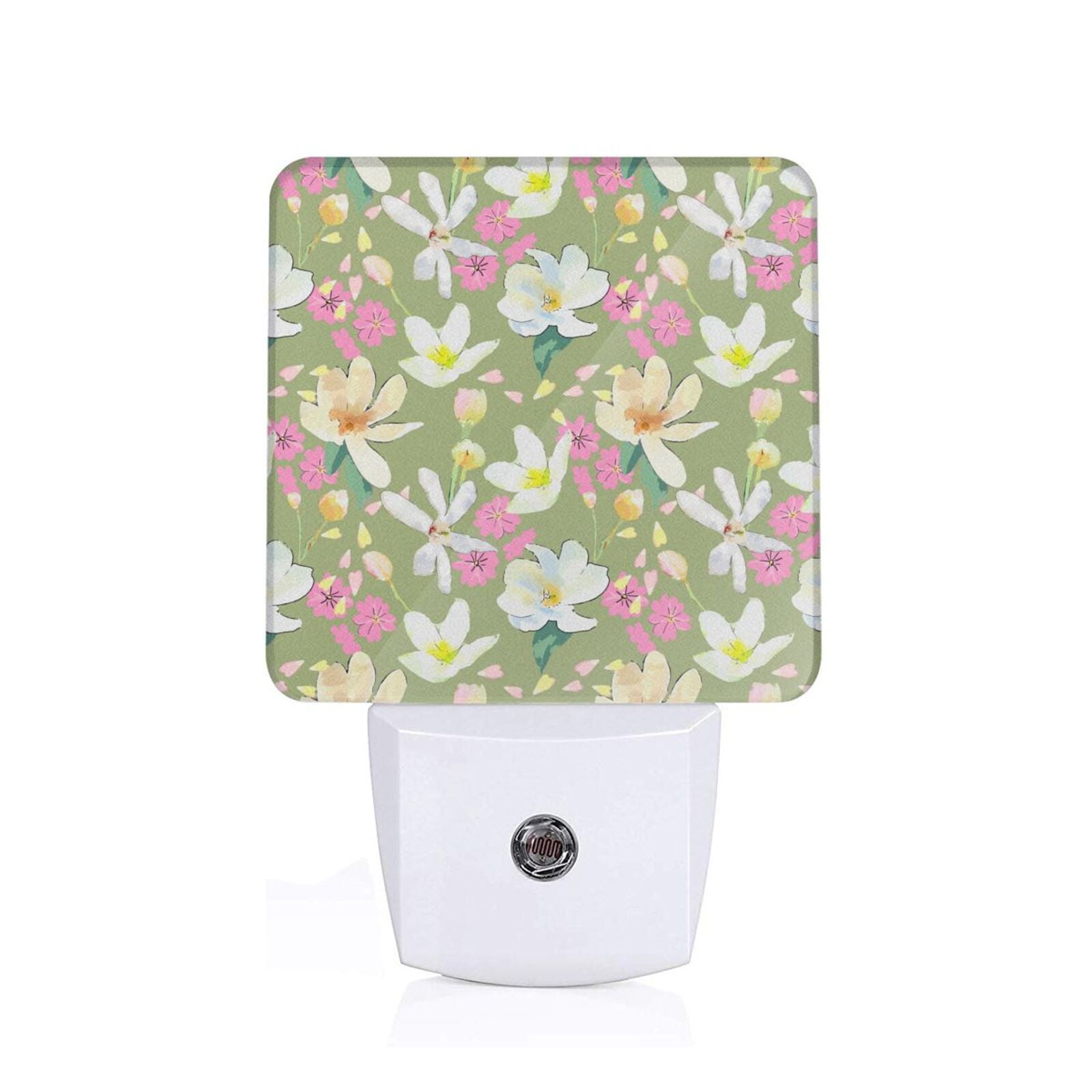 Daiia Flowers And Buds Pattern Plugin LED Backlit Night Light with