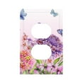 thumbnail image 1 of Daiia Flowers And Colorful Butterflies Pattern Decorator Wall Plate Child Safe Outlet Cover, Switch and Outlet Covers,Size 1-Gang 5.0" x3.0" , Polycarbonate Thermoplastic-Style S, 1 of 6