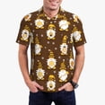 thumbnail image 1 of Daiia Flowers And Gnomes Bees Pattern Men’s Polo Shirts,Solid Deck Shirt,Classic Fit, Breathable Cotton Polo for Casual and Sport Wear-4X-Large, 1 of 7