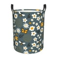 thumbnail image 1 of Daiia Flowers and Bee Round Laundry Basket with Handles Thickened Waterproof Circular hamper,Dirty Clothes Storage Basket for Bedroom,Bathroom,College Dorm-Medium, 1 of 8