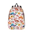 thumbnail image 1 of Daiia Flowers Birds And Butterflies Vintage Canvas Backpack for Men and Women ,Hiking Backpack,Travel Laptop Bag for School,Large Capacity Backpack, 1 of 8