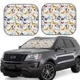 thumbnail image 1 of Daiia Flowers Butterfly 2PCS Car Windshield Sun Shade, Foldable Sun Shield for Car Front Window, Auto Sun Blocker Visor Protector Universal for Truck SUV Pickup-Medium, 1 of 7