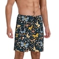 thumbnail image 1 of Daiia Flowers Butterfly Mens Woven Stretch Pajama Short,Short Pajama Pants-4X-Large, 1 of 7