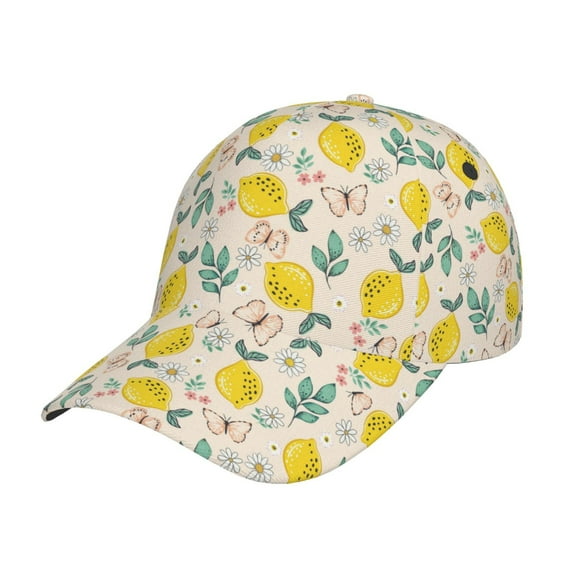 Daiia Flowers and Butterflies print Baseball Cap Men Women Golf Dad Hat Adjustable Original Classic Low Profile Hat Unconstructed Plain Cap