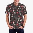 thumbnail image 1 of Daiia Fly Agaric and Flowers Pattern Men’s Polo Shirts,Solid Deck Shirt,Classic Fit, Breathable Cotton Polo for Casual and Sport Wear-Medium, 1 of 9